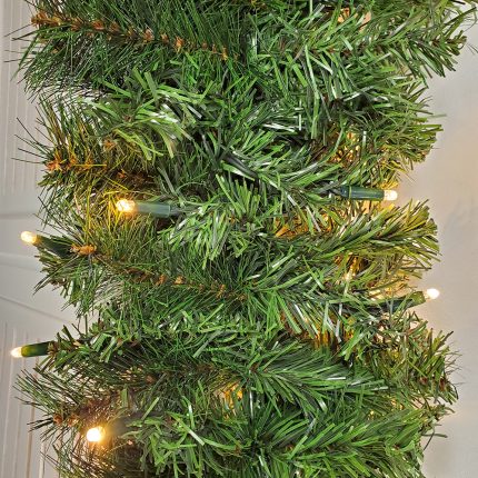 Pre-lit Garland & Wall Mounted Tree